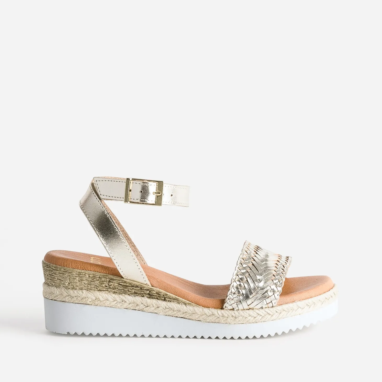 Sandale or en cuir éco-conçu