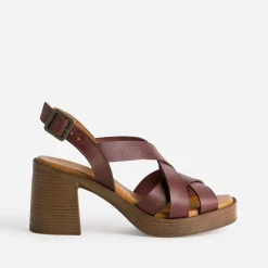 Sandale prune en cuir éco-conçu