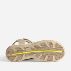 Sandale TBS beige cuir à scratchs