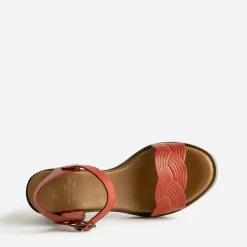 Sandale terracotta en cuir