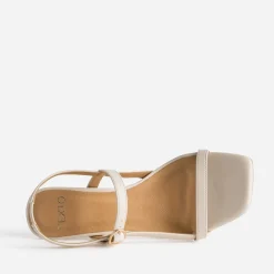 Sandale TEXTO beige bout carré