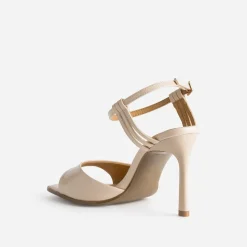 Sandale TEXTO beige vernie à talon