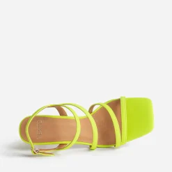 Sandale TEXTO lime à talon
