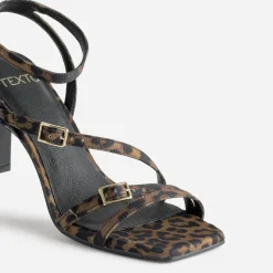 Sandale TEXTO marron effet léopard