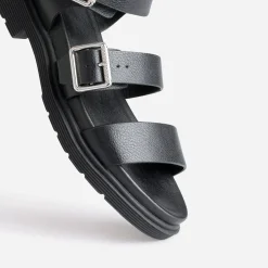 Sandale TEXTO noire à larges brides