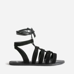 Sandale TEXTO noire cuir velours