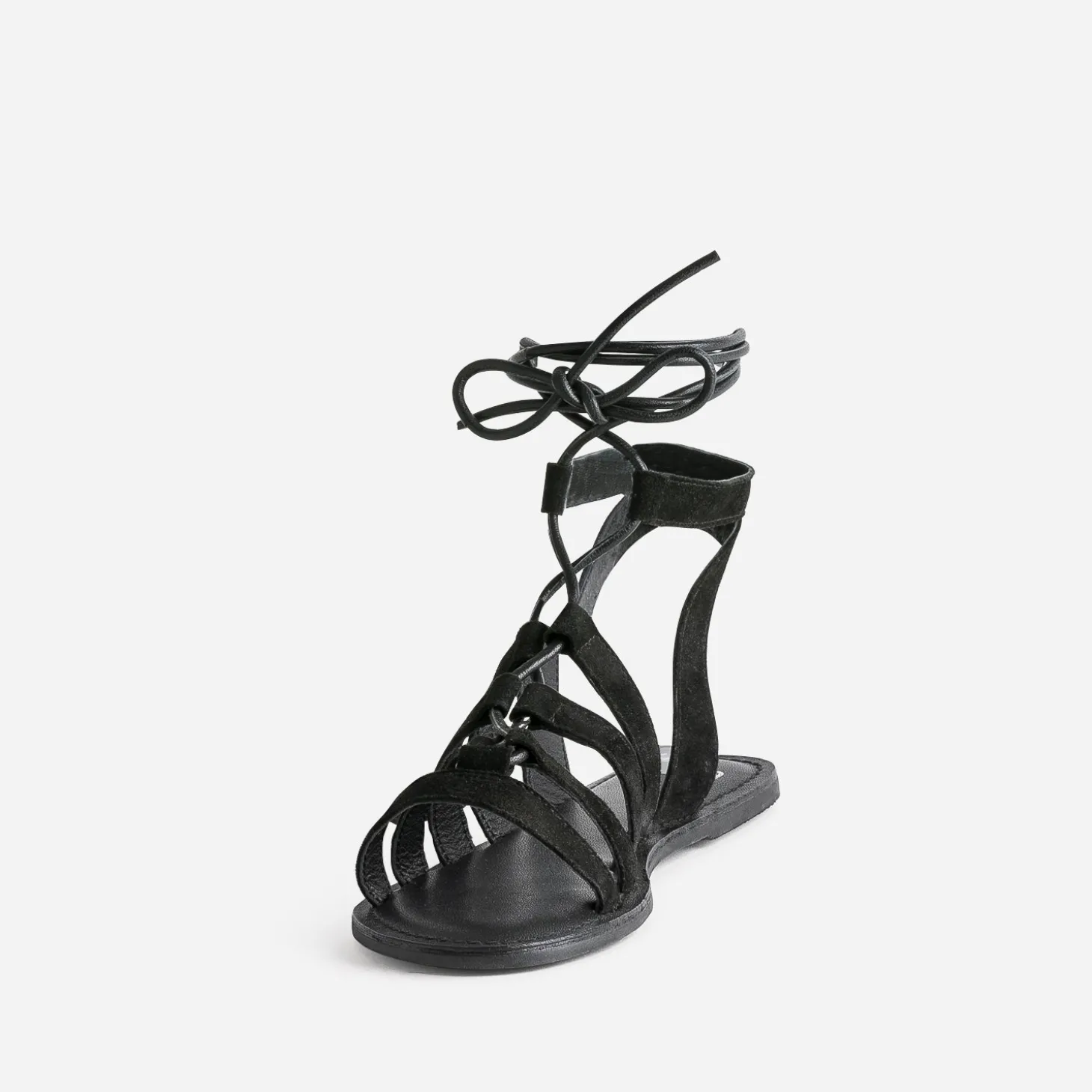 Sandale TEXTO noire cuir velours