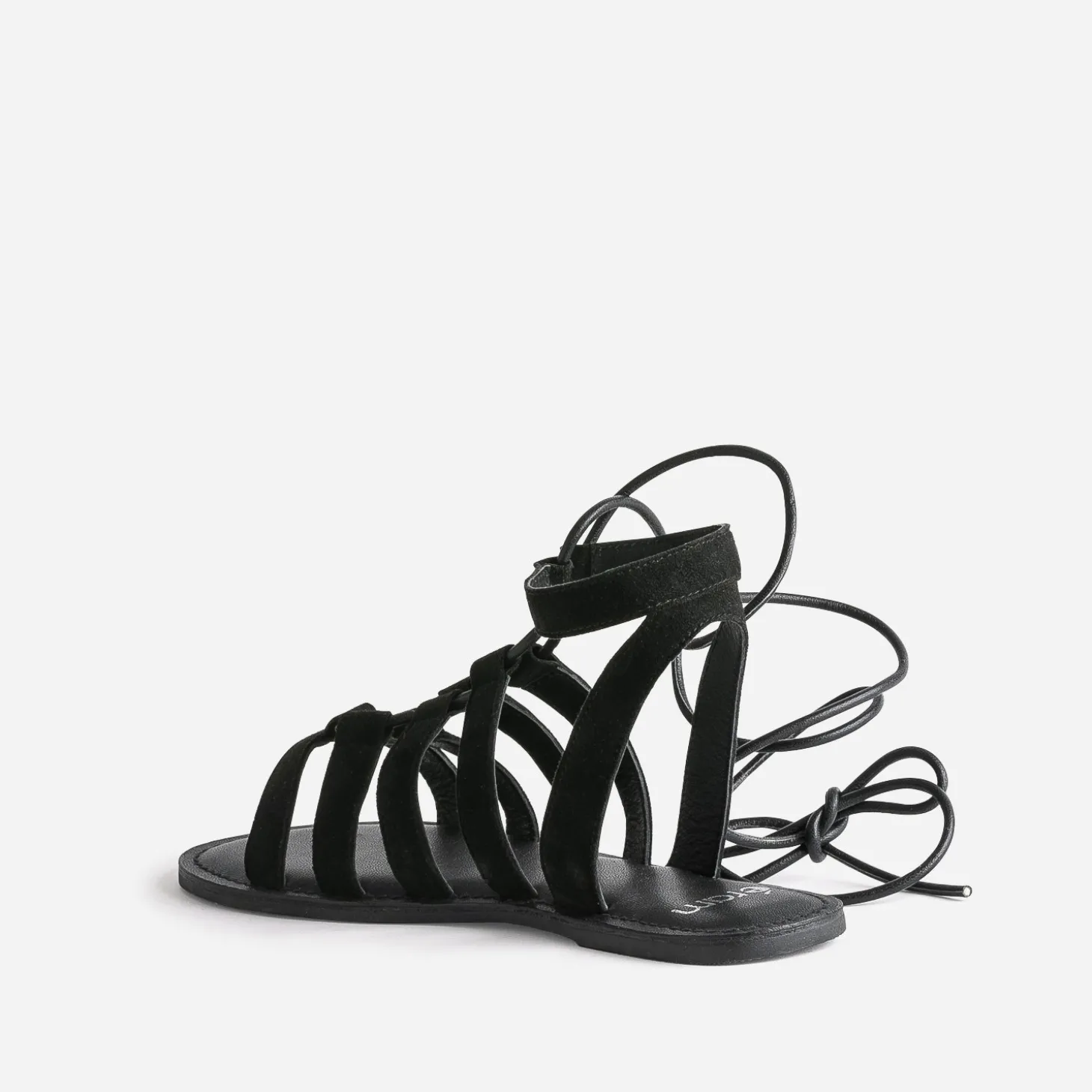 Sandale TEXTO noire cuir velours