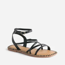 Sandale TEXTO noire en cuir