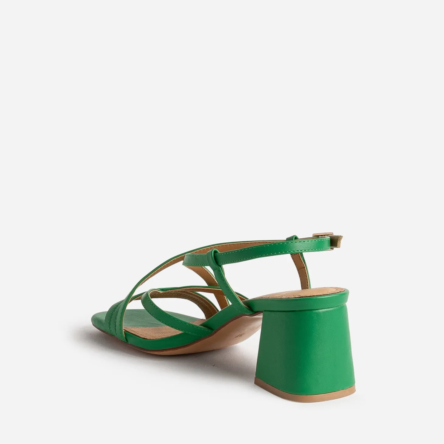 Sandale verte à fines brides