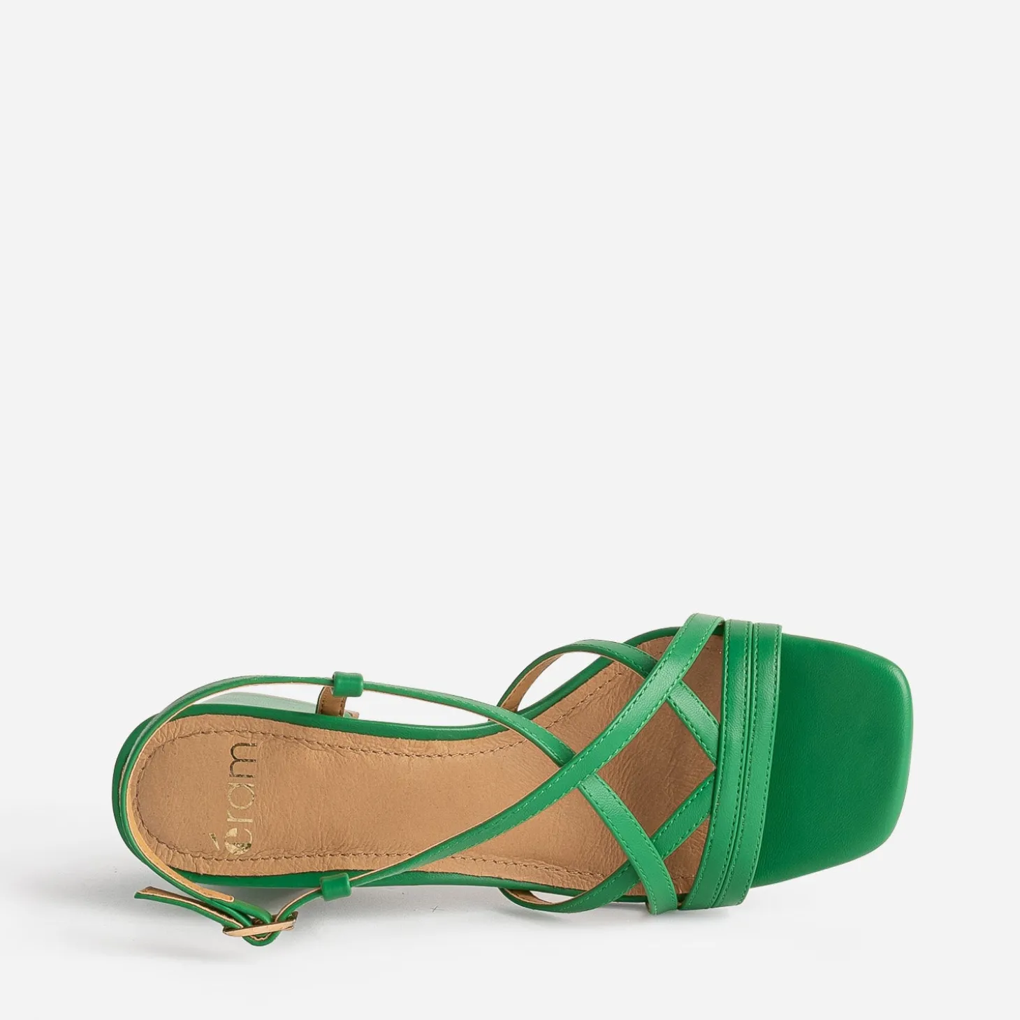 Sandale verte à fines brides