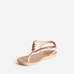 Sandale-tong IPANEMA beige rosé détail bijou