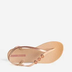 Sandale-tong IPANEMA beige rosé détail bijou