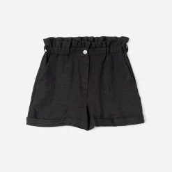 Short TEXTO noir taille haute