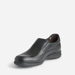 Slip-on FLUCHOS confort en cuir noir