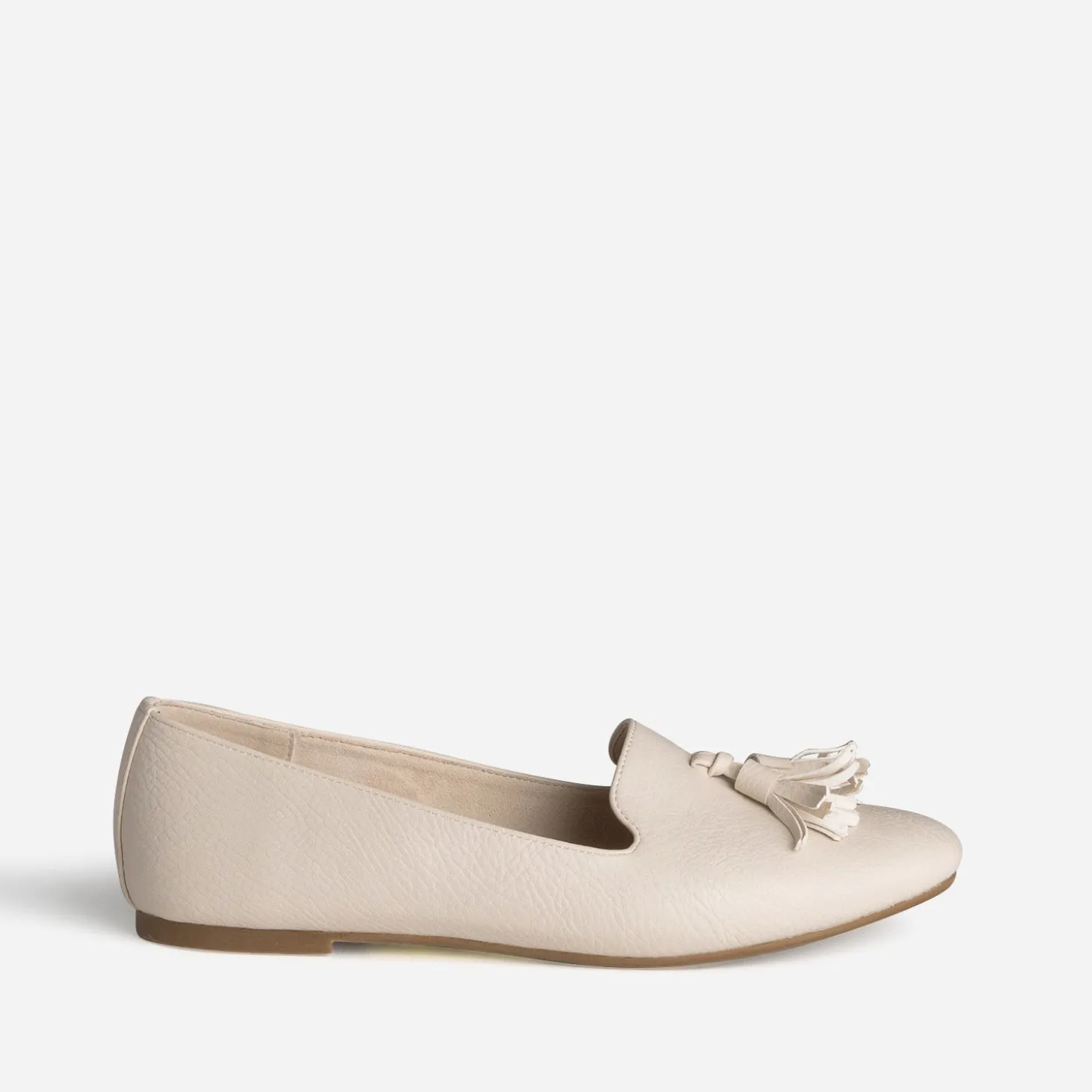 Slipper écru cuir