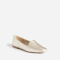 Slipper doré effet tressage