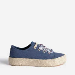 Sneakers en toile bleue