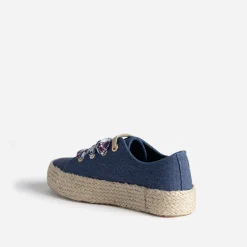 Sneakers en toile bleue