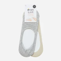 Socquettes courtes beiges et grises