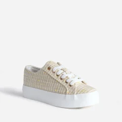 Tennis à plateforme TEXTO beige effet tweed