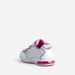 Tennis BARBIE rose et blanc pailleté semelle lumineuse