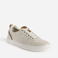 Tennis beige chiné en toile