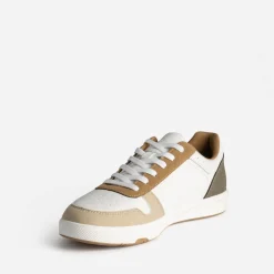 Tennis blanche, beige, camel et kaki