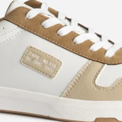 Tennis blanche, beige, camel et kaki