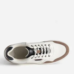 Tennis blanche embossage et détails couleurs