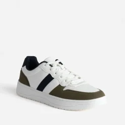 Tennis blanche, kaki et marine