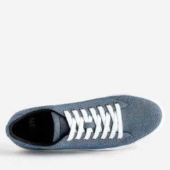 Tennis bleu chiné en toile