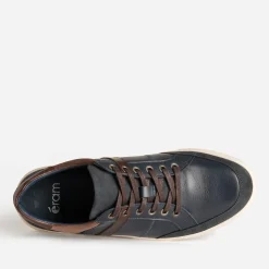 Tennis bleu marine en cuir