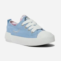 Tennis BUGGY bleu ciel en toile à motifs yeux