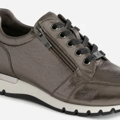 Tennis CAPRICE bronze en cuir