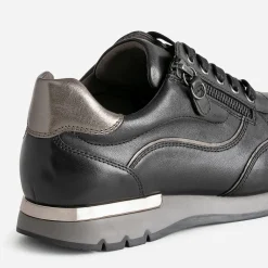 Tennis CAPRICE noire en cuir