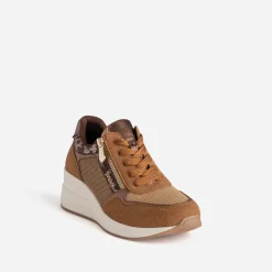 Tennis compensée camel multi matières