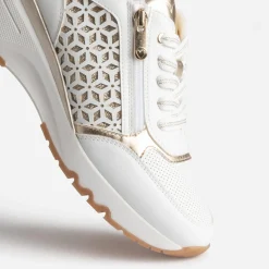 Tennis compensée MARCO TOZZI écrue et dorée