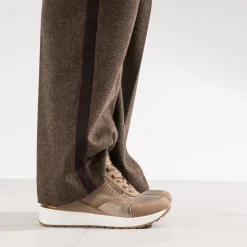 Tennis compensée marron et bronze