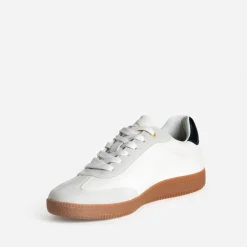 Tennis écrue et grise bi-matière