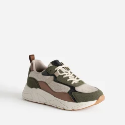 Tennis Dad shoes kaki multi-matières