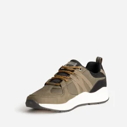 Tennis JACK&JONES kaki bi-matière