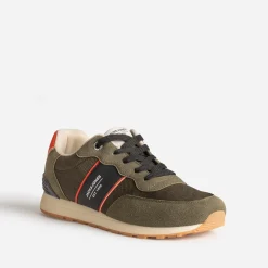 Tennis JACK&JONES kaki, noire et rouge