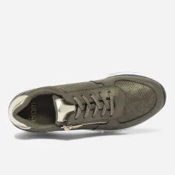 Tennis kaki irisé perforée