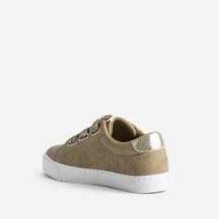 Tennis KAPORAL camel à scratchs pailletés dorées