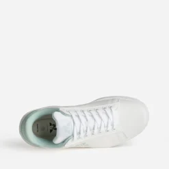 Tennis LE COQ SPORTIF blanche et verte cuir