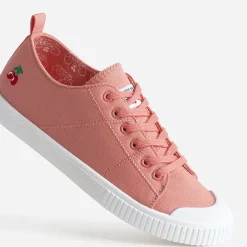 Tennis LE TEMPS DES CERISES corail en toile