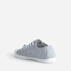 Tennis LE TEMPS DES CERISES blanche rayée en lurex