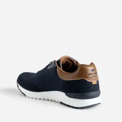 Tennis LEE COOPER marine en mesh détails marron