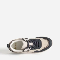 Tennis marine, beige et taupe